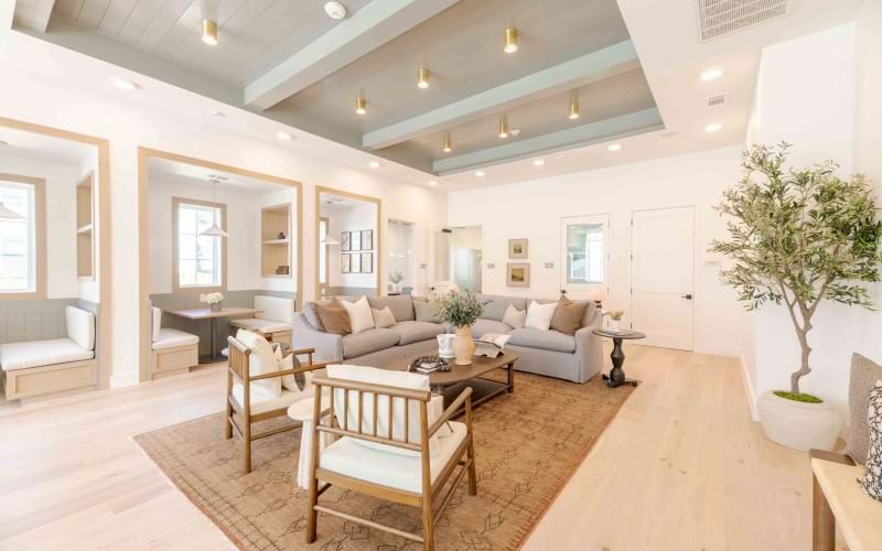 lounge area with seating and modern decor