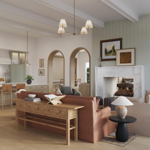 spacious lounge room with seating